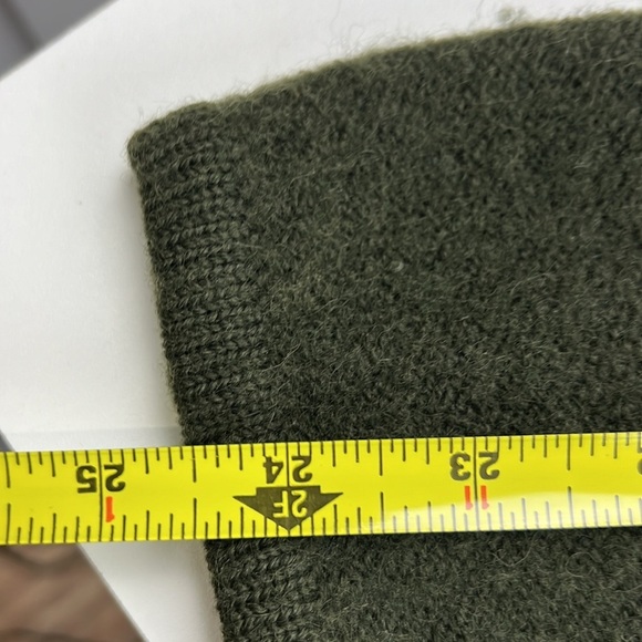 City  Wear Boiled Wool Green Full Zipper Cardigan - Picture 10 of 10